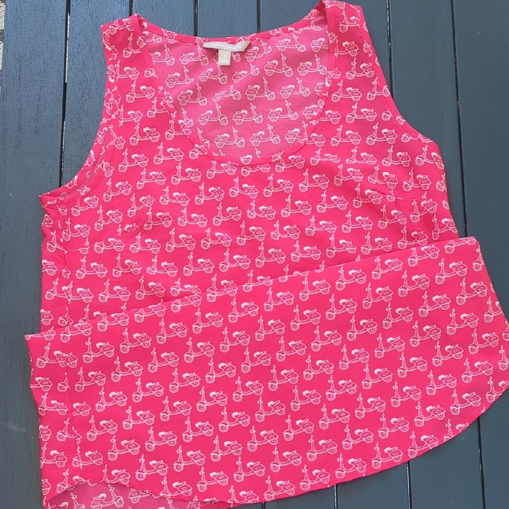 Banana Republic Pink Patterned Tank Top